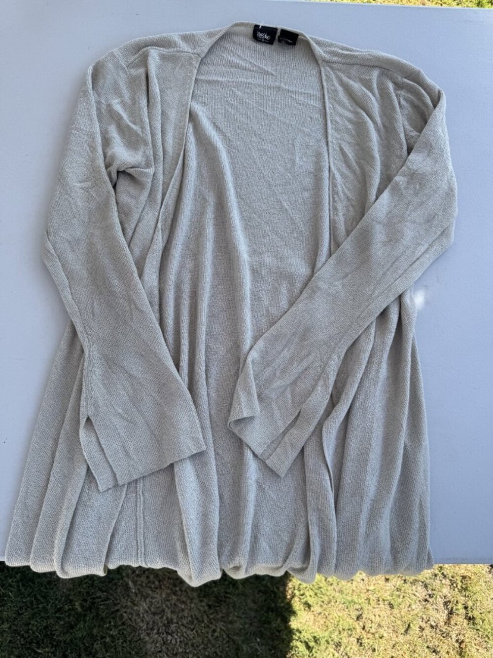 Oatmeal Beige Open Front Cardigan XS